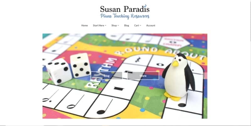 susan paradis website screenshot