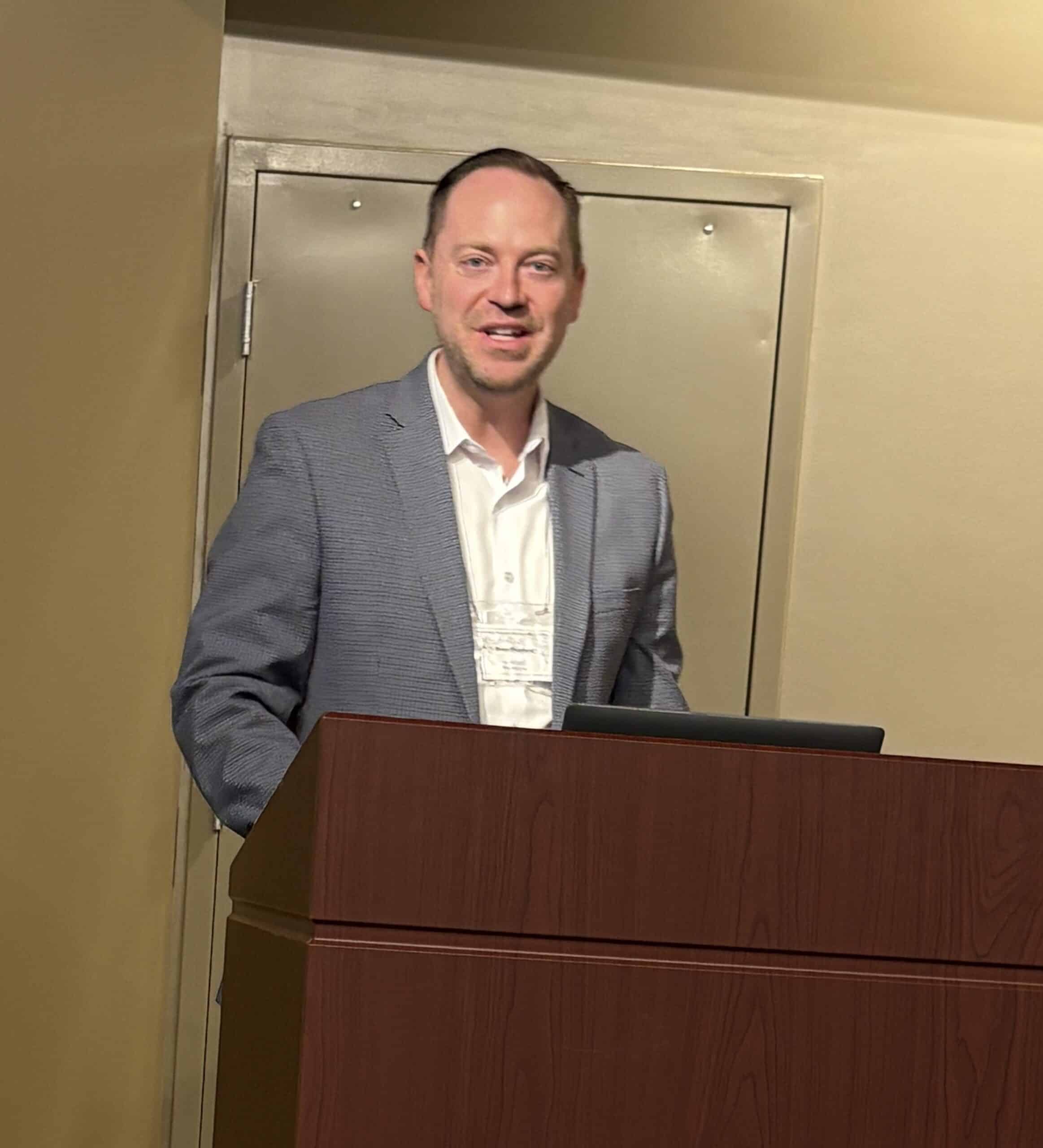 MTNA CEO Brian Shepherd visited the 2025 NDMTA Conference